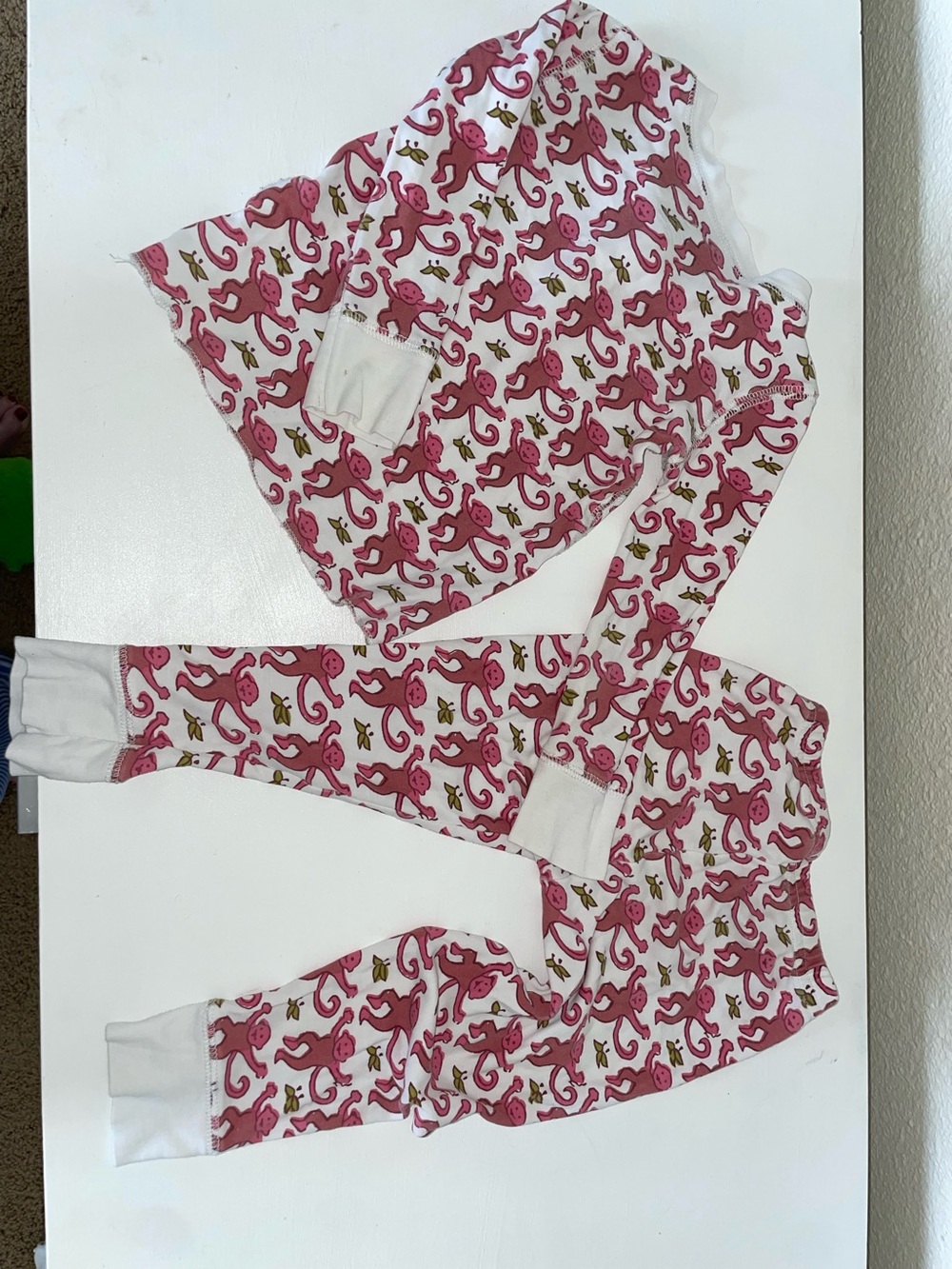 Roller Rabbit - Pink Monkey Print toddler  Pajamas 2t